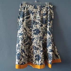 Old Navy Maxi Skirt size 8, blue/white/yellow